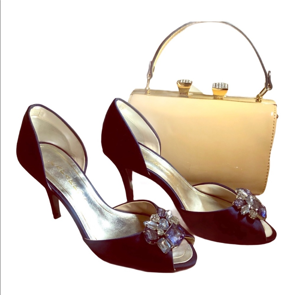 Navy Blue Carrosa Heels